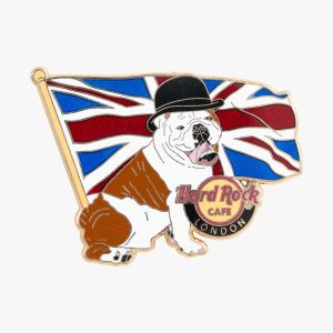 London Bulldog with Flag Pin