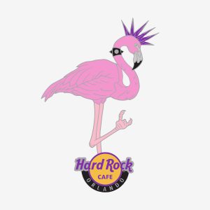 Orlando Punk Flamingo Pin