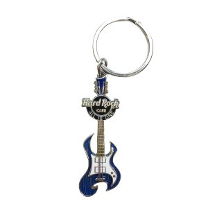 Gloss Grained Guitar Keychain