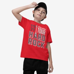 Americana Youth Fit Red Tee with Freedom Tour Motif