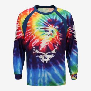 Grateful Dead Stealie UPF50 Long Sleeve Swim Shirt in Tie Dye